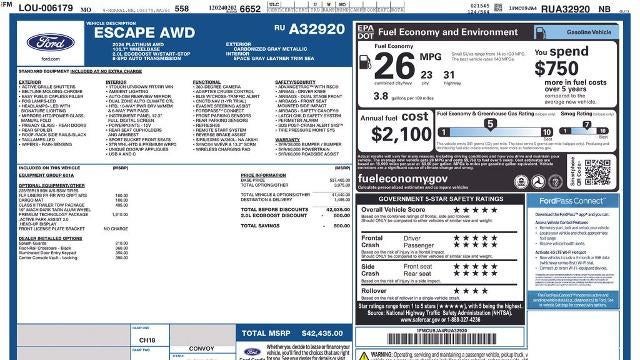 2024 Ford Escape Platinum
