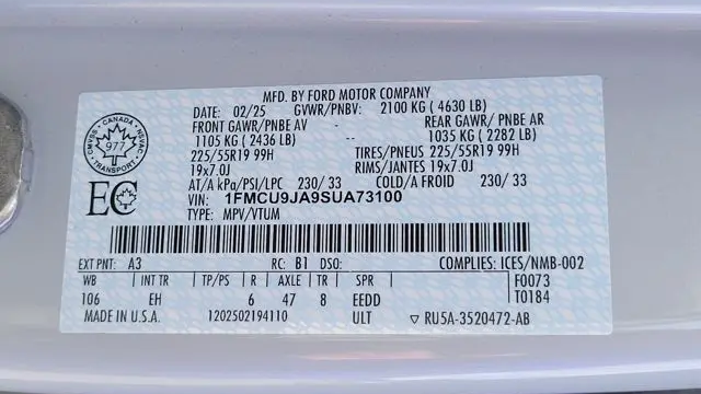 2025 Ford Escape Platinum