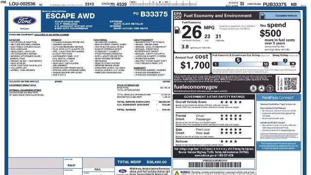 2023 Ford Escape Platinum