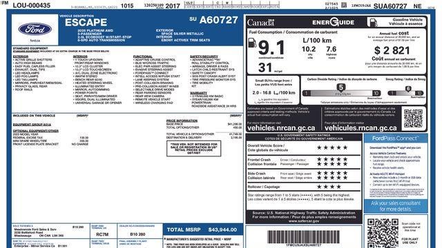 2025 Ford Escape Platinum