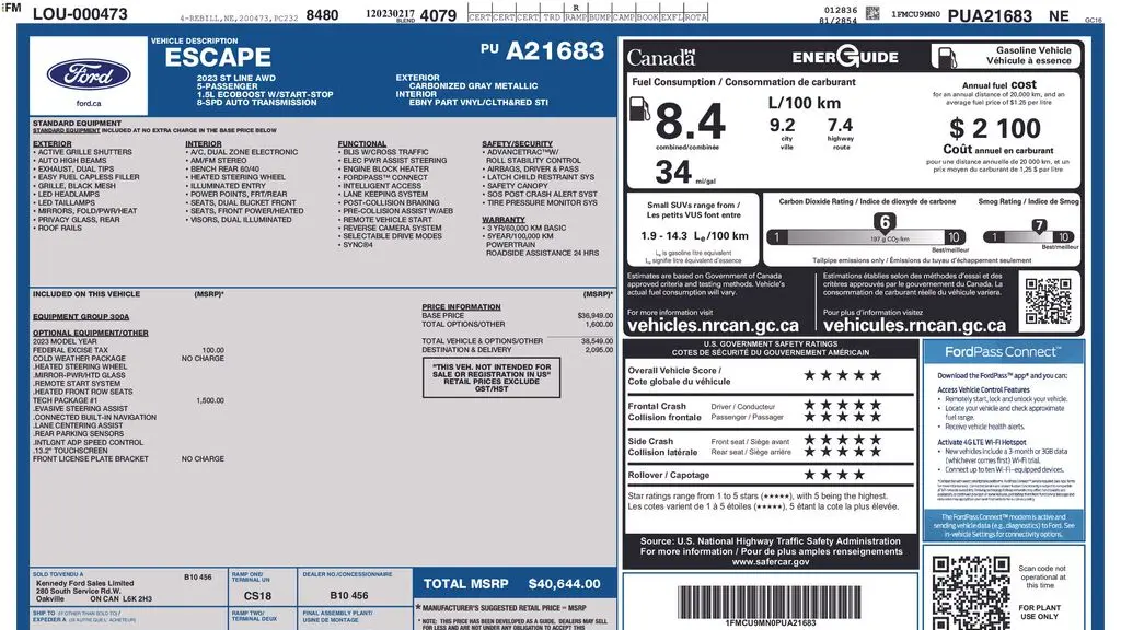 2023 Ford Escape ST-Line