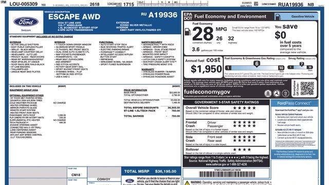 2024 Ford Escape ST-Line
