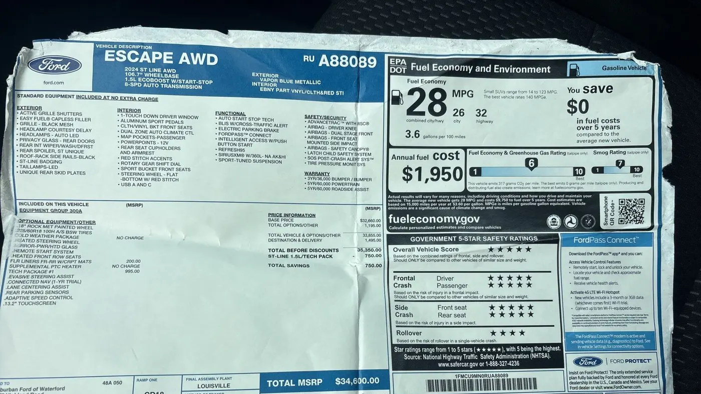 2024 Ford Escape ST-Line