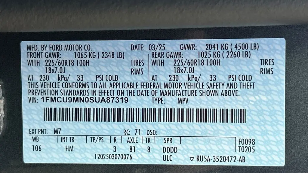 2025 Ford Escape ST-Line