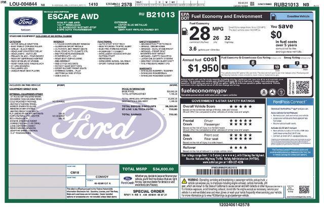 2024 Ford Escape - $26,250