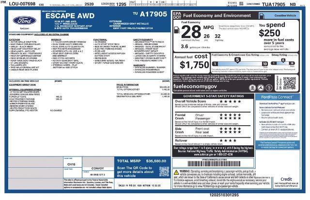 2026 Ford Escape - $29,210