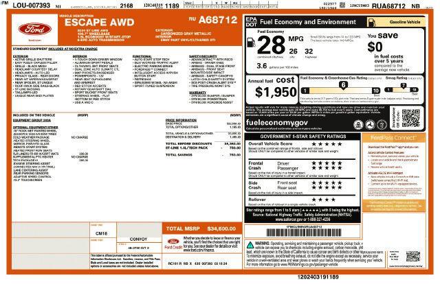 2024 Ford Escape - $26,387