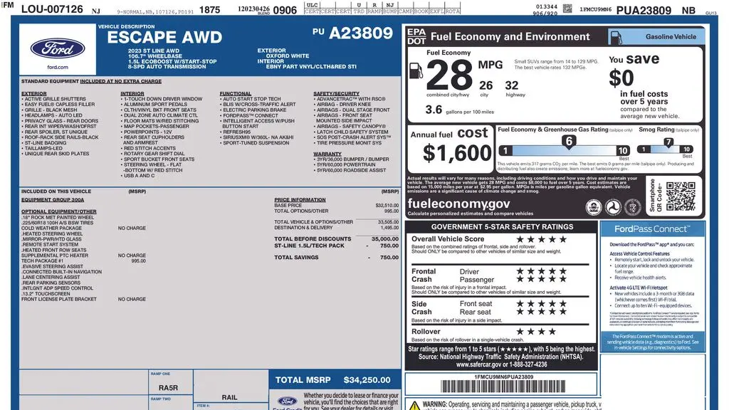 2023 Ford Escape ST-Line