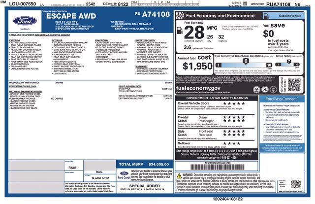 2024 Ford Escape - $19,900
