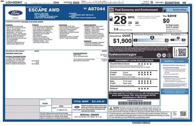 2025 Ford Escape - $25,694