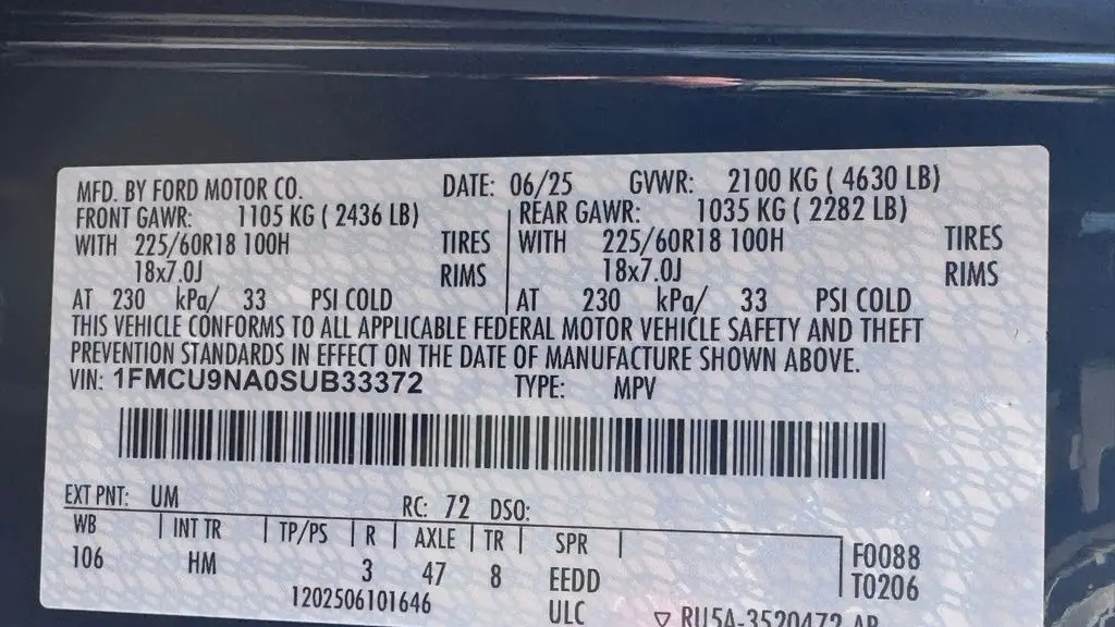 2025 Ford Escape ST-Line Select