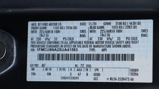 2025 Ford Escape ST-Line Select