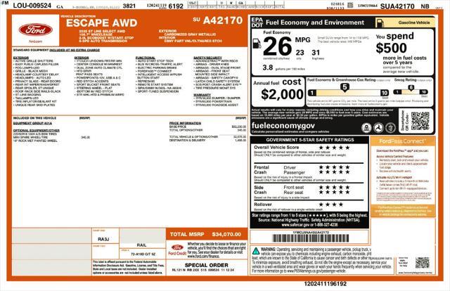 2025 Ford Escape - $24,990