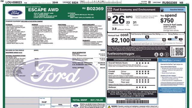 2024 Ford Escape ST-Line Select