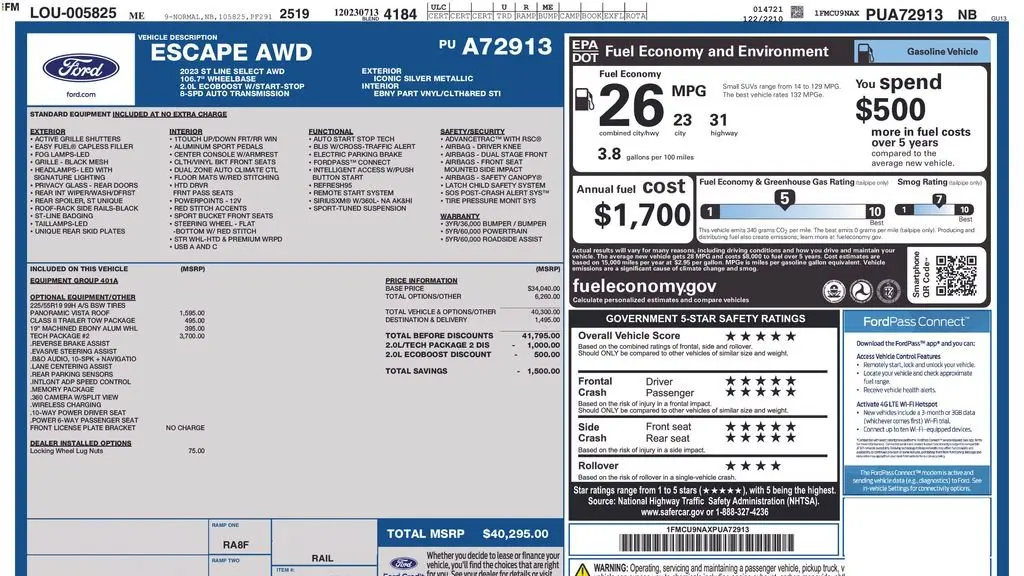 2023 Ford Escape ST-Line Select
