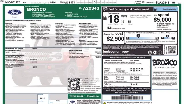 2025 Ford Bronco Stroppe Edition