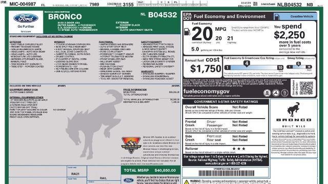 2022 Ford Bronco Base