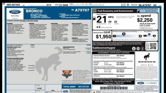 2021 Ford Bronco Base