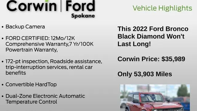 2022 Ford Bronco Base