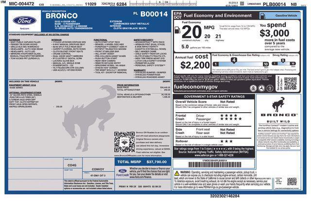 2023 Ford Bronco - $34,998