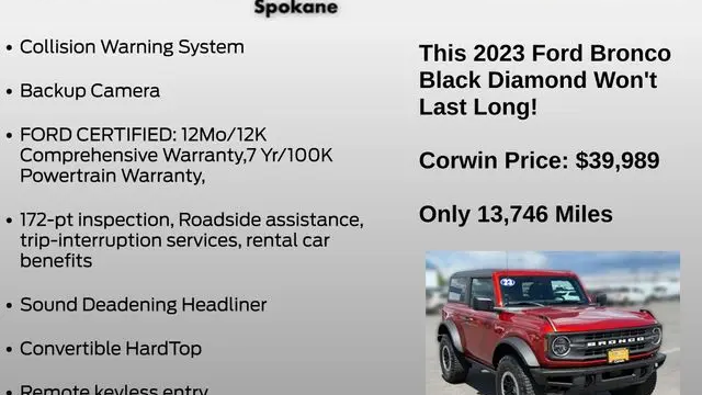 2023 Ford Bronco Base Advanced