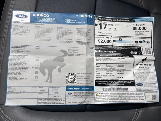 2023 Ford Bronco - $43,995