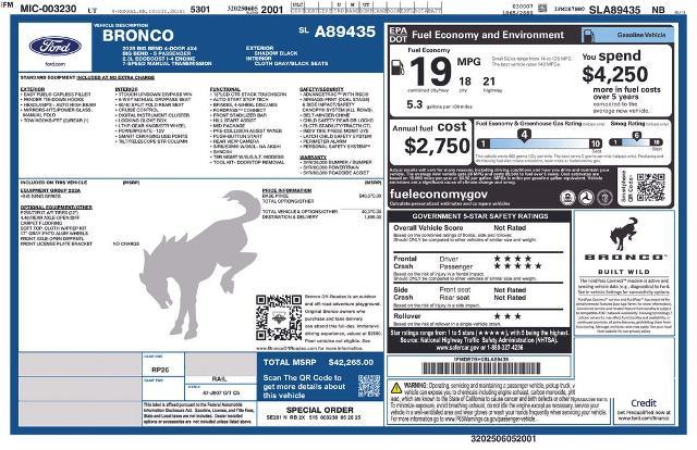 2025 Ford Bronco - $36,285