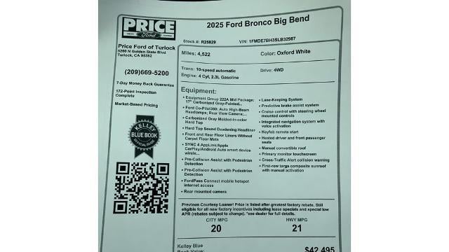 2025 Ford Bronco Big Bend