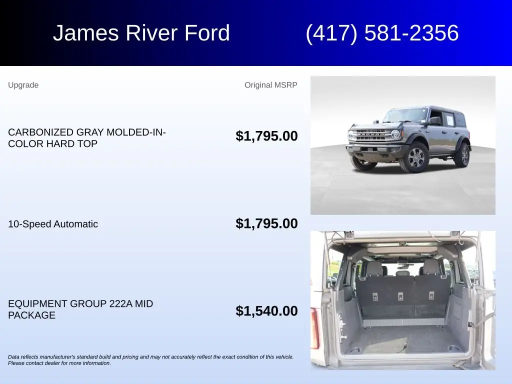 2025 Ford Bronco - $37,181