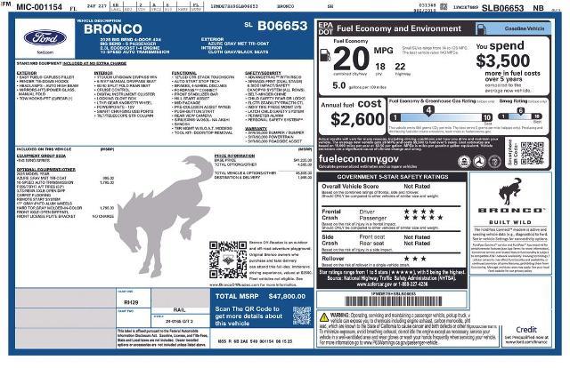 2025 Ford Bronco - $46,500