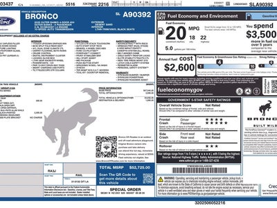 Photo of a 2025 Ford Bronco 4X4 Outer Banks 4DR SUV for sale