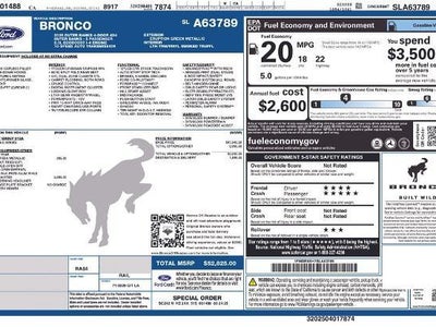 2025 Ford Bronco 4X4 Outer Banks 4DR SUV