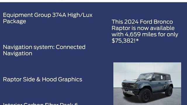 2024 Ford Bronco Raptor