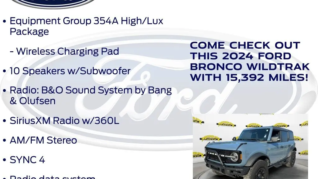 2024 Ford Bronco Wildtrak