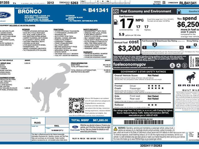 2024 Ford Bronco - $52,315