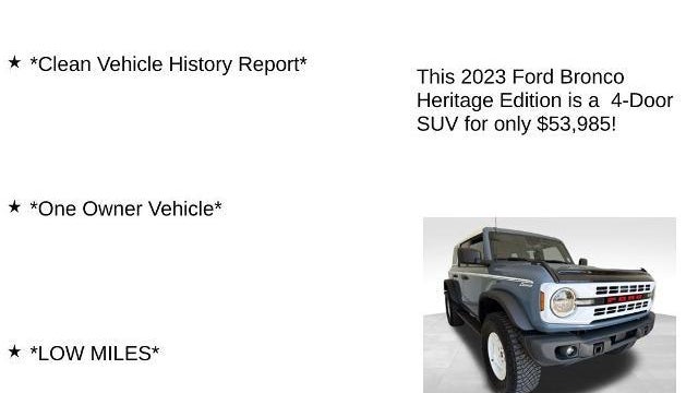 2023 Ford Bronco Heritage Edition