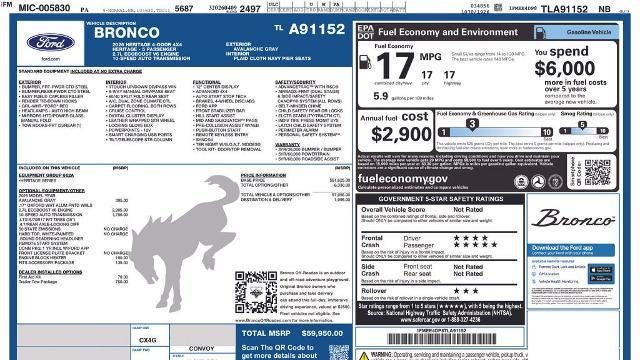 2026 Ford Bronco Heritage Edition