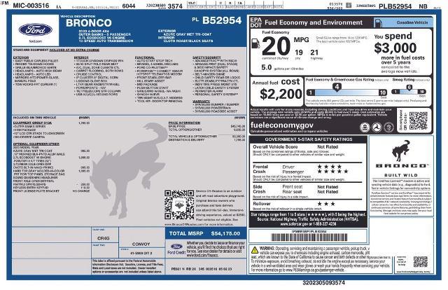 2023 Ford Bronco - $43,175