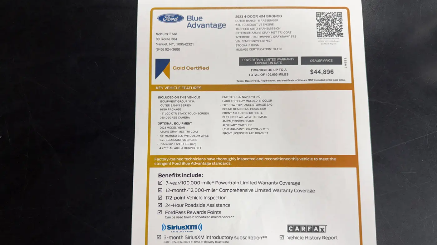 2023 Ford Bronco Base