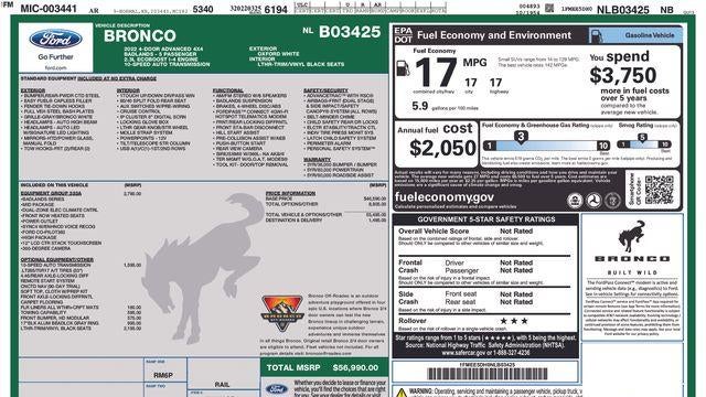 2022 Ford Bronco Base Advanced
