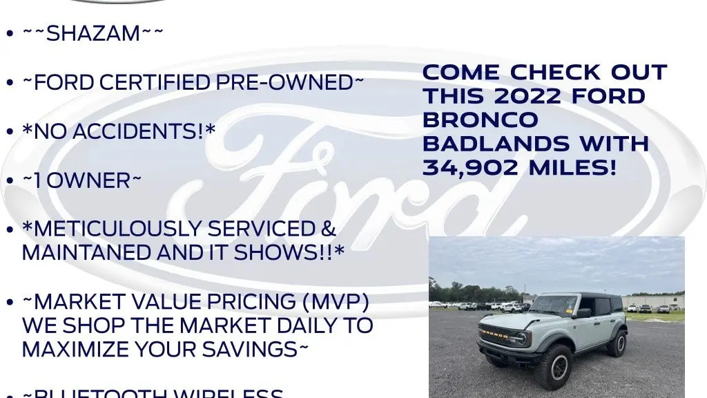 2022 Ford Bronco Big Bend Advanced