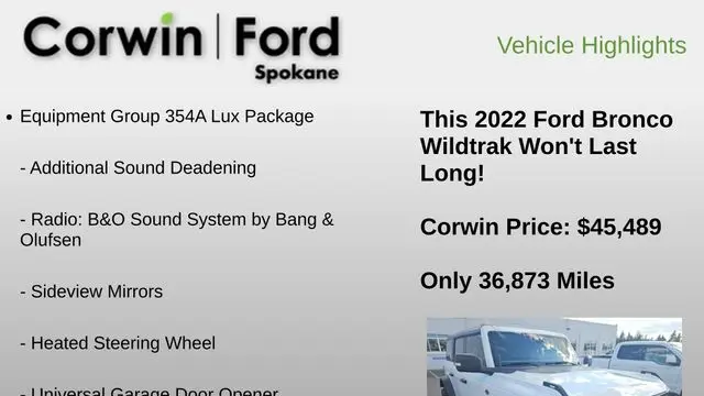 2022 Ford Bronco Badlands Advanced
