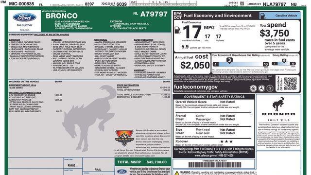 2022 Ford Bronco Base Advanced