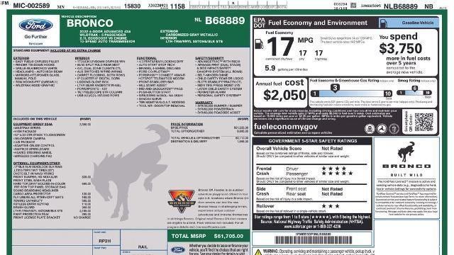 2022 Ford Bronco Base Advanced