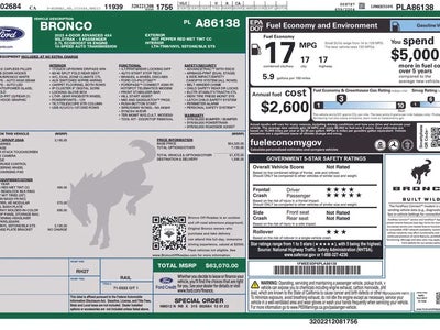 Photo of a 2023 Ford Bronco 4X4 Base Advanced 4DR SUV for sale