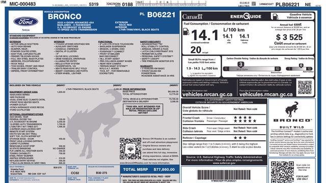 2023 Ford Bronco Base Advanced