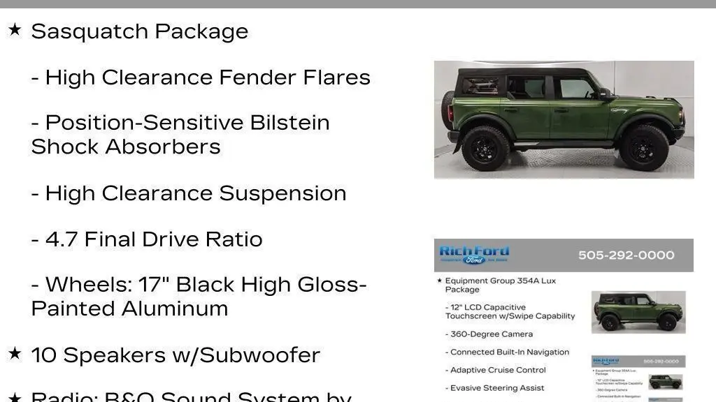 2023 Ford Bronco Base Advanced