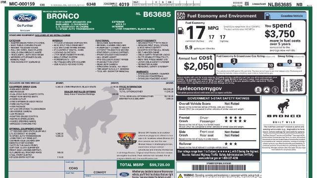 2022 Ford Bronco Base Advanced