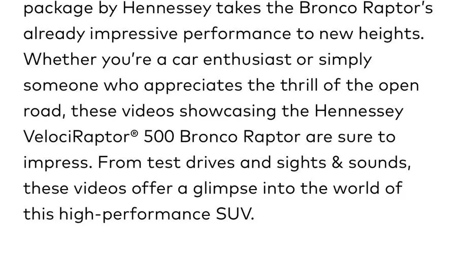 2023 Ford Bronco Raptor