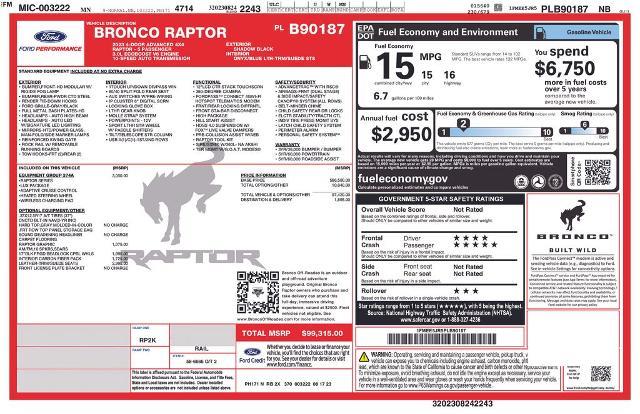 2023 Ford Bronco Raptor — photo 1 of 24